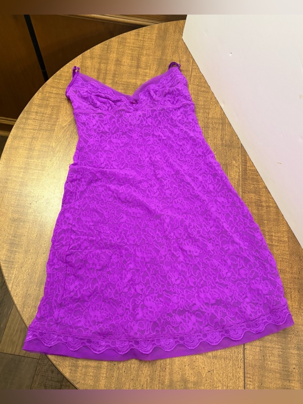 Victoria Secret Purple Lace Chemise lingerie dress women’s M sheer Y2K